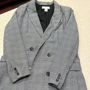 Oversized plaid blazer